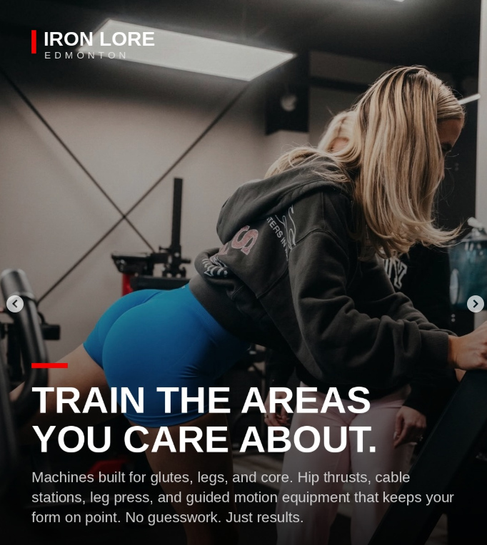 Woman working out at Iron Lore Gym